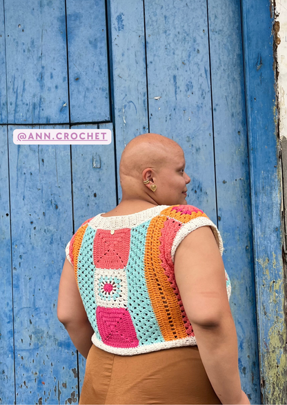 🧶 Chaleco Ava– Taller Digital Paso a Paso