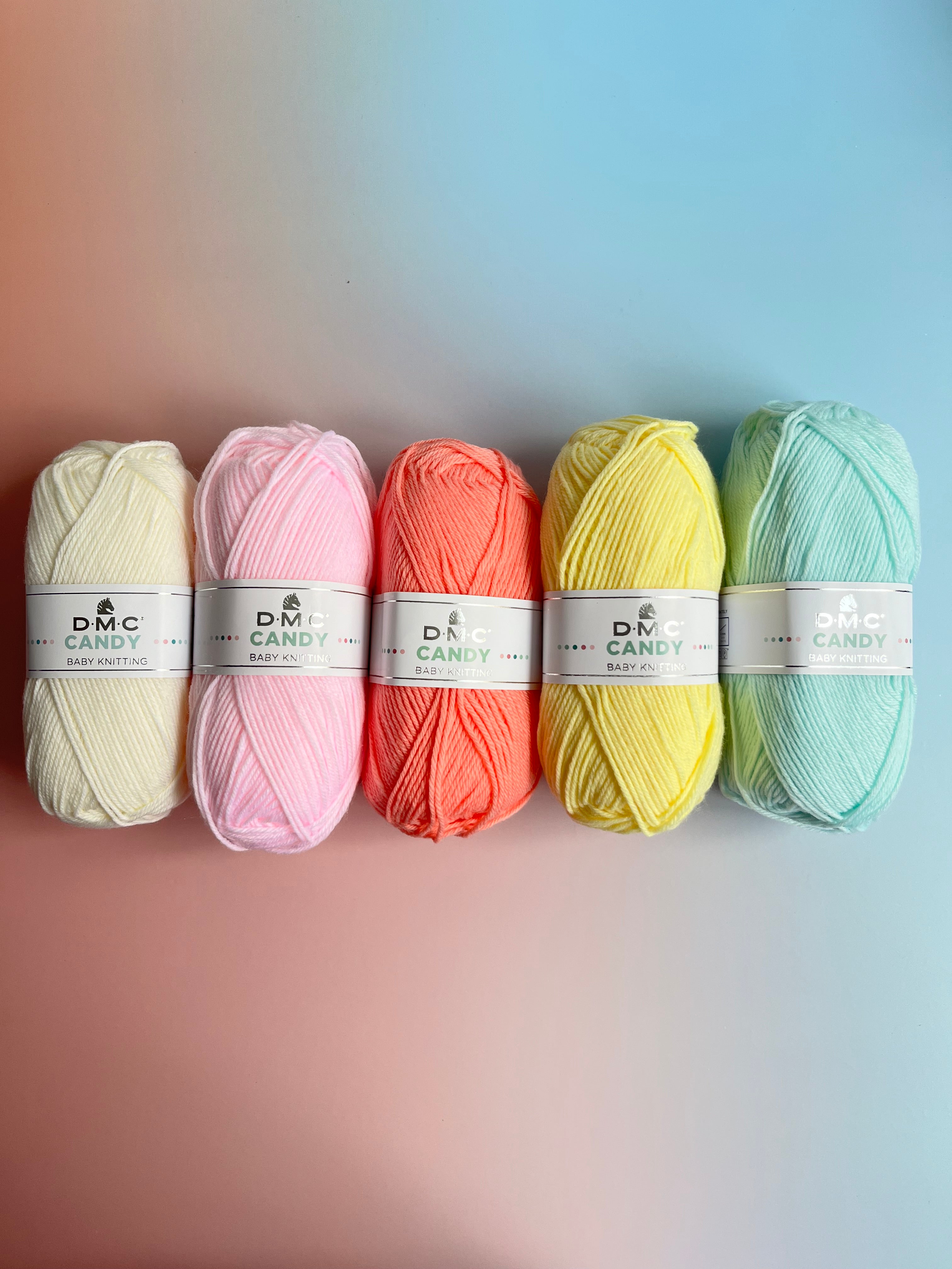 Fil à Tricoter DMC Candy Baby – Doux Et Délicat, 50 G – 165 M – Idéal Pour Vêtements De Bébé – 28 Coloris Disponibles